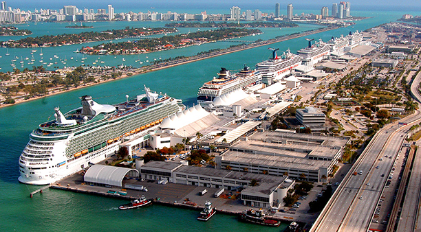 Le port de Miami. Photo: Miami and the beaches
