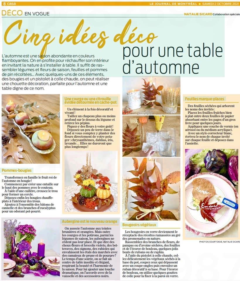 DIY table automne